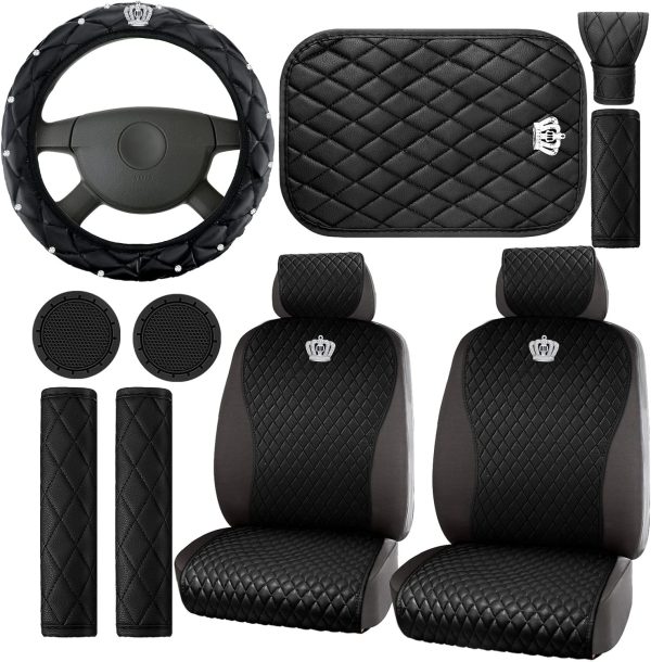 Pink Car Accessories Set Car Seat Covers Full Set