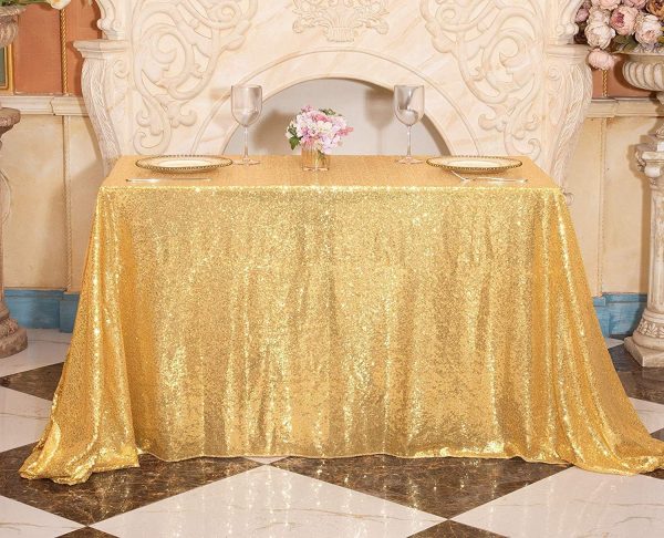 Eternal Beauty Sequin Tablecloth, Rectangular Sequ