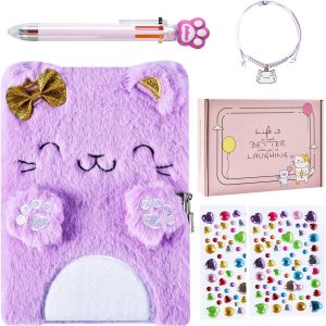 PJDRLLC Diary for Girls with Lock and Keys, Kids J
