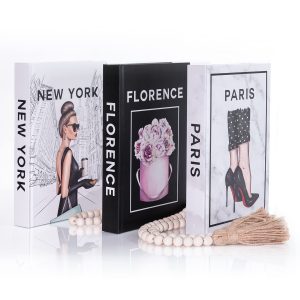 3 Pcs Decorative Books for Home Decor- Elegant, Cl