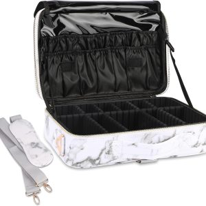 JOURMON Makeup Case 3 Layers Travel Makeup Train C