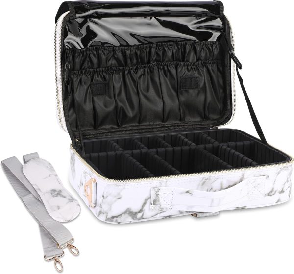 JOURMON Makeup Case 3 Layers Travel Makeup Train C