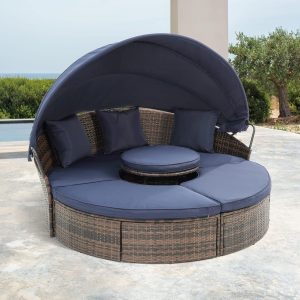 Quarte Outdoor Patio Furniture Set Daybed Sunbed,R