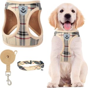 PUPTECK Adjustable Pet Harness Collar and Leash Se