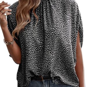 Angashion Womens Tops, Short Sleeve Casual Summer