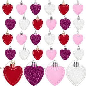 ANVAVO 24 Pack Valentine's Day Heart Shaped Orname