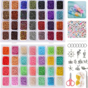 52000pcs 56 Colors 2mm Glass Seed Beads for Jewelr