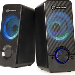 GOgroove UB3 LED Computer Speakers for Desktop and