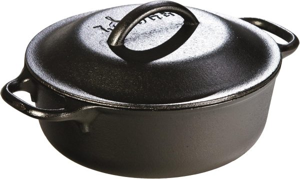 Lodge L2SP3 Cast Iron Serving Pot, Pre-Seasoned, 2