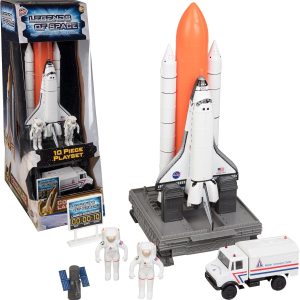 Space Shuttle And Toy Rocket Ship Set - 10 Piece C