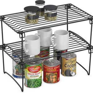 2 Pack - DecoBros Stackable Kitchen Cabinet Organi