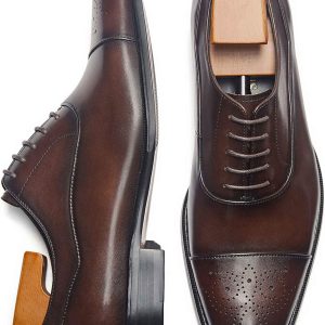 FRASOICUS Men's Dress Shoes Leather Classic Lace U