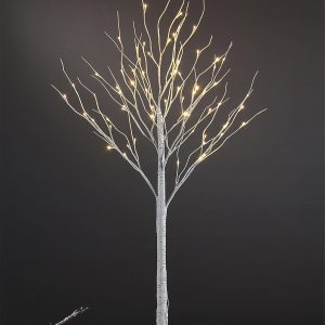 LIGHTSHARE 6FT Birch Tree, 72 LED Lights, Warm Whi