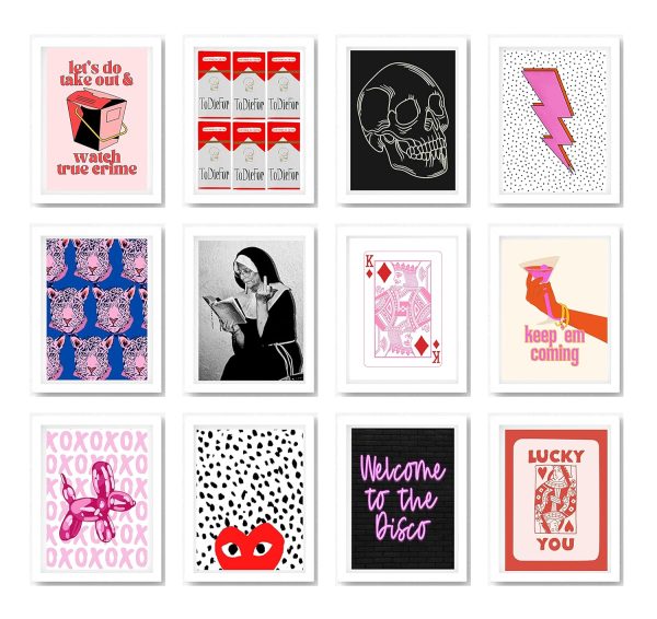Aesthetic Colorful Room Decor - Set of 12 Poster P