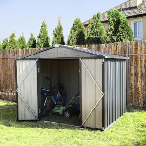 VEIKOU 8x12FT Outdoor Storage Shed with Thickened