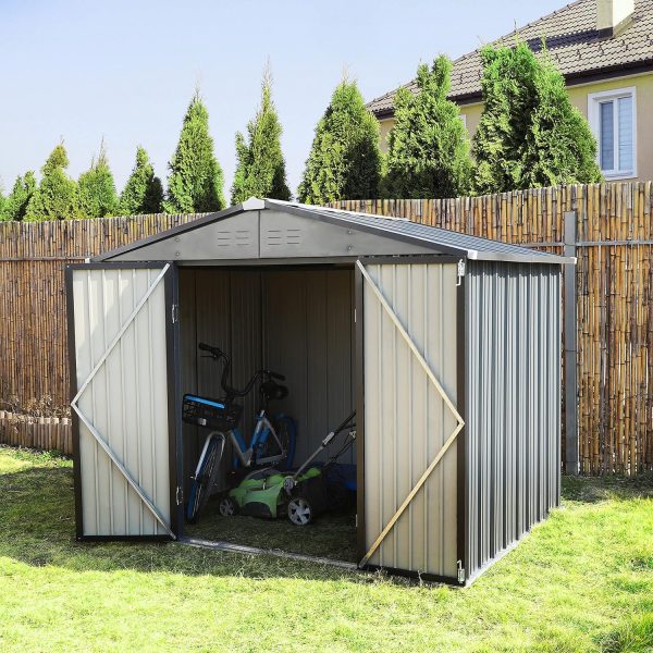 VEIKOU 8x12FT Outdoor Storage Shed with Thickened