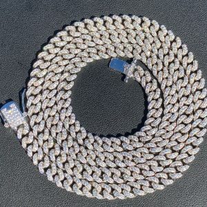 Cadena CUBANA De Plata De Ley 925 MACIZA 6mm Con D