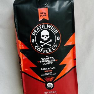 New! DEATH WISH COFFEE DARK ROAST GROUND 1 LBS Pou