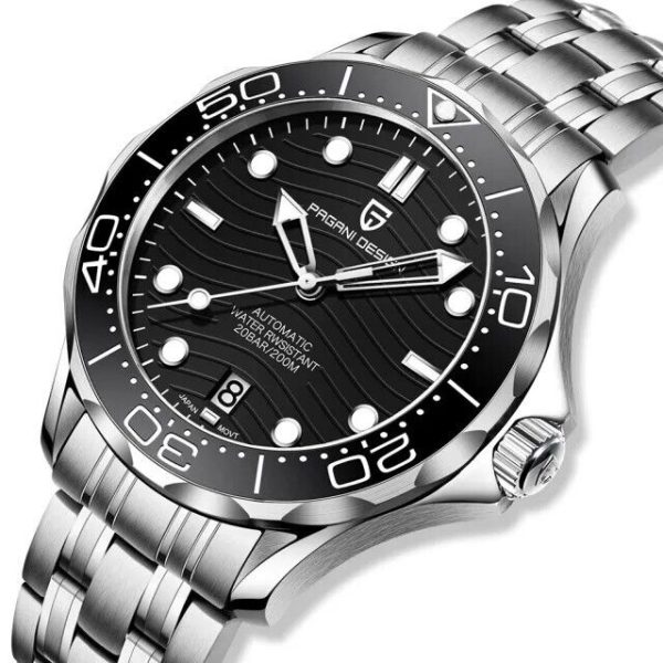 PAGANI DESIGN PD1685 Black Wave Dial Automatic mo