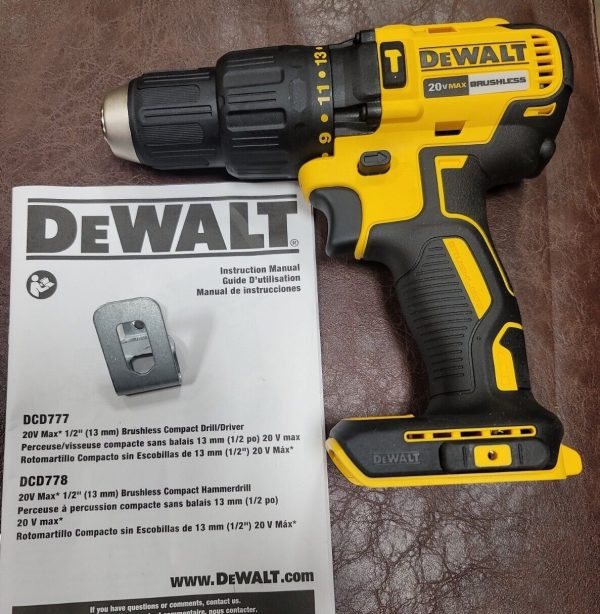 Dewalt DCD778 B 20V Max 1/2" Compact 2 Speed Brush