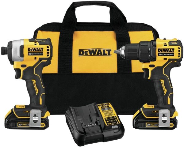 DeWalt DCK278C2 Cordless Drill Combo Kit, Atomic C