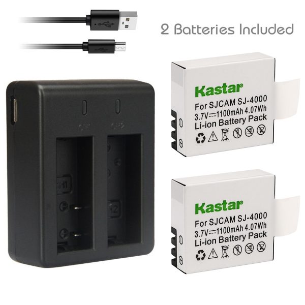 Kastar Battery Dual USB Charger for Eken PG1050