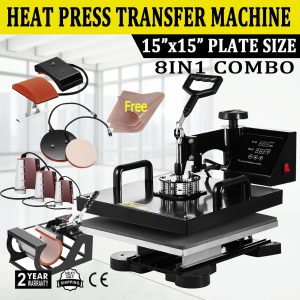 15"x15" 8 in 1 T-Shirt Heat Press Machine Transfer