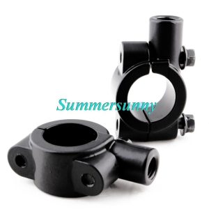 8mm Rear Mirrors Clamp On Mount Adapters For 7/8"