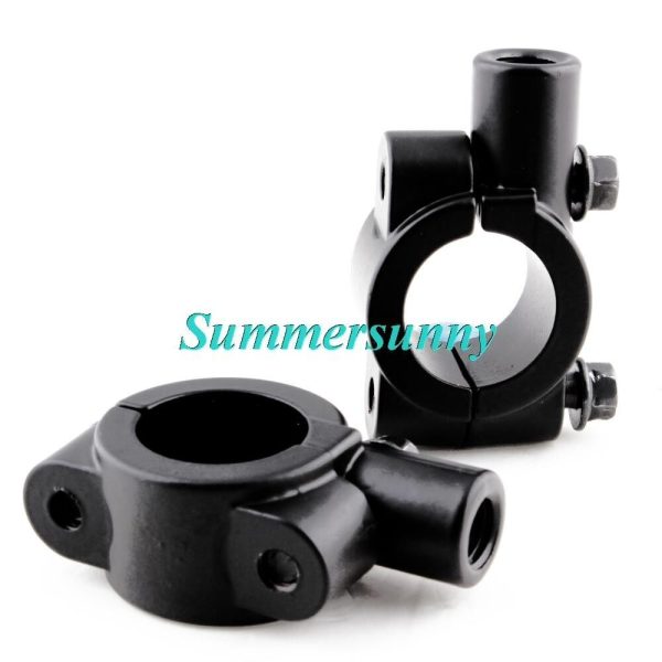 8mm Rear Mirrors Clamp On Mount Adapters For 7/8"