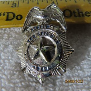 Vintage 1948 NY CO Patrolman Screw Back Badge