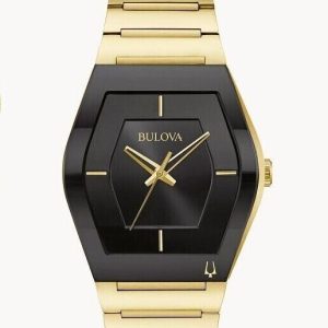 BULOVA 575 MEN'S GEMINI GOLD STNLSS STL TONNEAU F