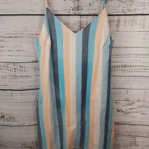 Stillettos Dress Small Pastel Striped Spaghetti Ad