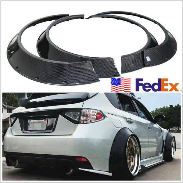 4Pcs 840mm Carbon Fiber Color Car Fender Flares Ex