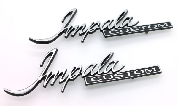 NUEVO par de emblemas personalizados de Impala/pan