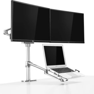AEONS Dual Monitor and Laptop Desk Mount Combo Sta