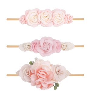 mligril Baby Girl Flower Headbands Set-Elastic Hai