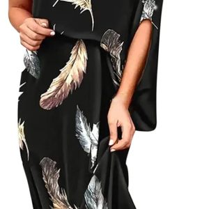 Oggfader Women Summer Floral One Shoulder Dress 20