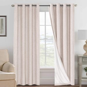 Linen Blackout Curtains 96 Inches Long 100 Absolu