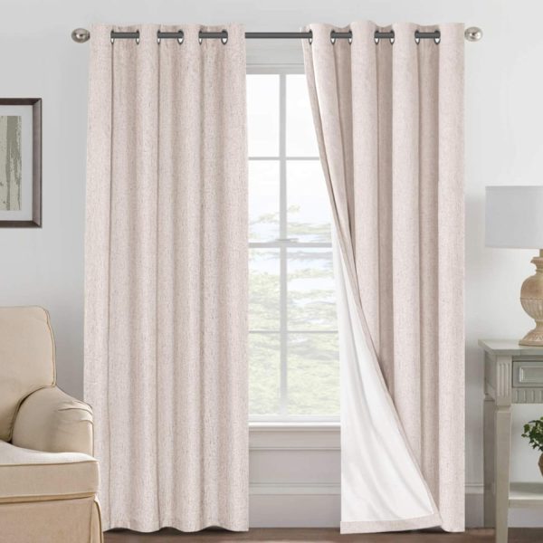 Linen Blackout Curtains 96 Inches Long 100 Absolu