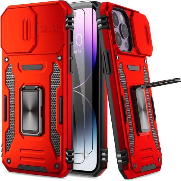 AUPAI iPhone 14 Pro Max Case with Camera Cover,iPh