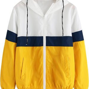 SweatyRocks Women's Casual Color Block Drawstring